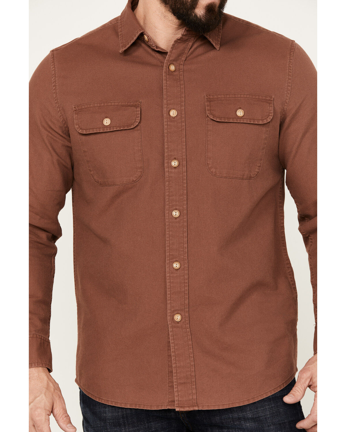 Pendleton Men's Beach Shack Solid Long Sleeve Button-Down Western Shirt
