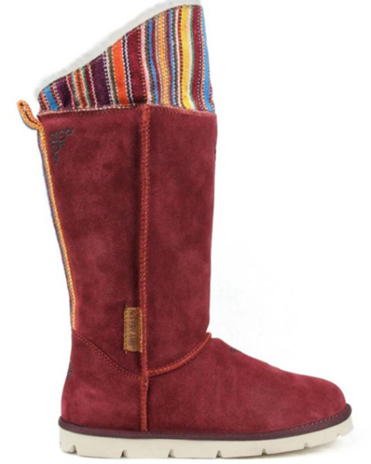 Superlamb Women's Mongol Serape Foldable Cuff Pull On Casual Boots - Round Toe