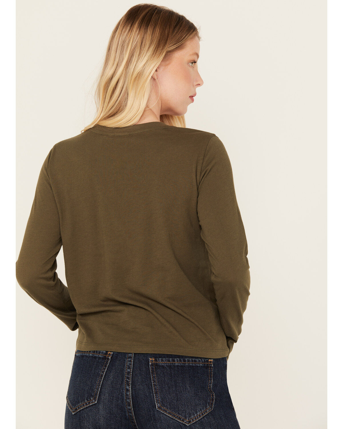 White Crow Women's Wild Heart Studded Long Sleeve Graphic Tee