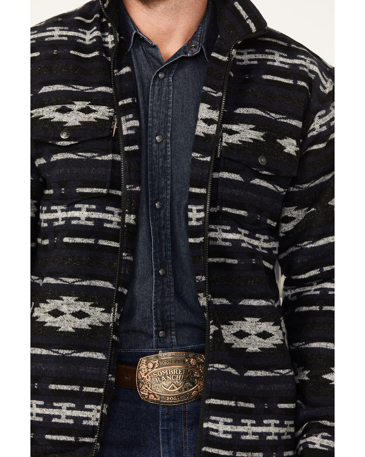 Outback Trading Co Men's Southwestern Print Bomber Jacket