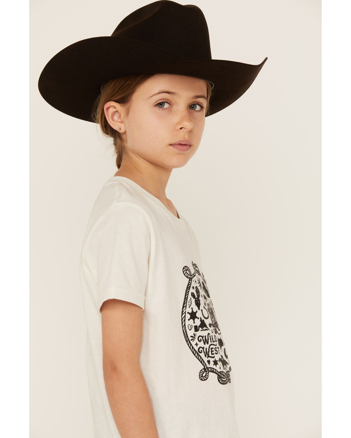 Ali Dee Girls' Wild West Short Sleeve Graphic Tee