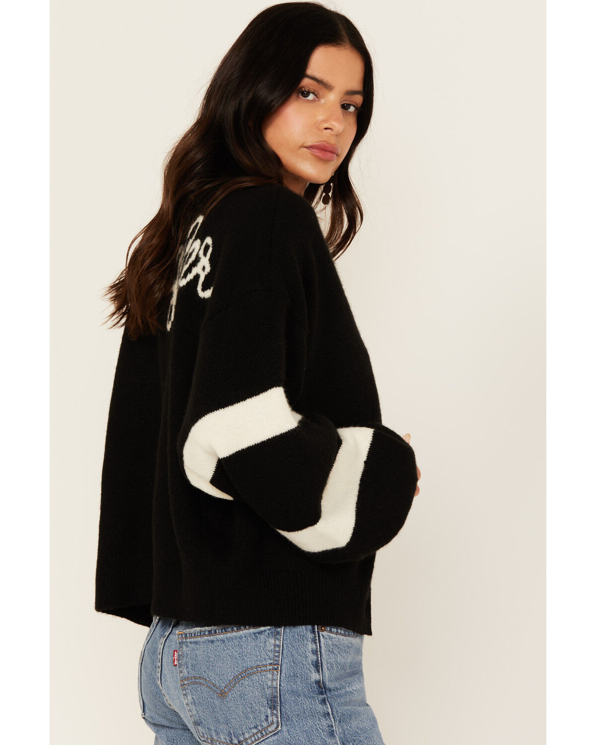 Wrangler Women's Logo Striped Cardigan