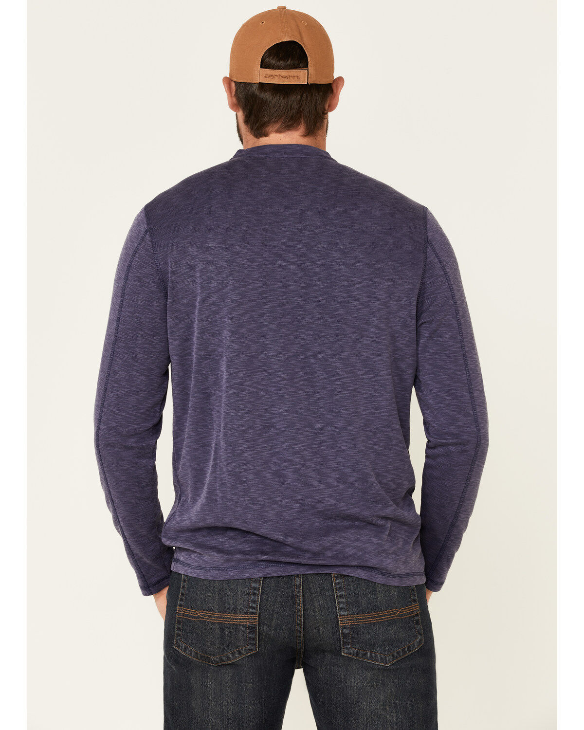 Flag & Anthem Men's Navy Gulfport Performance Slub Henley Long Sleeve Shirt