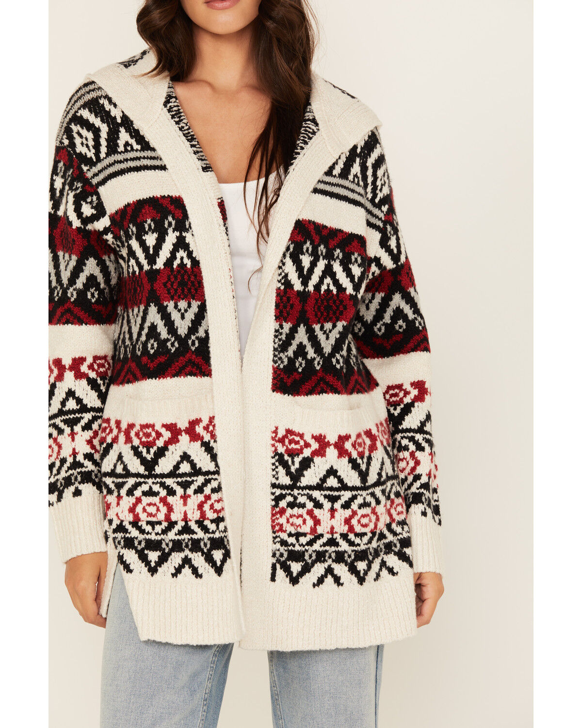 Cleo + Wolf Women's Carmen Southwestern Print Hooded Cardigan