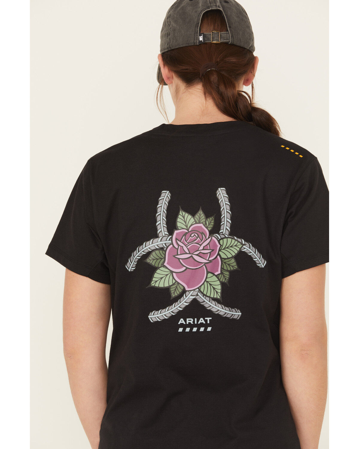 Ariat Women's Rebar Workman Rose Short Sleeve Graphic Work Tee