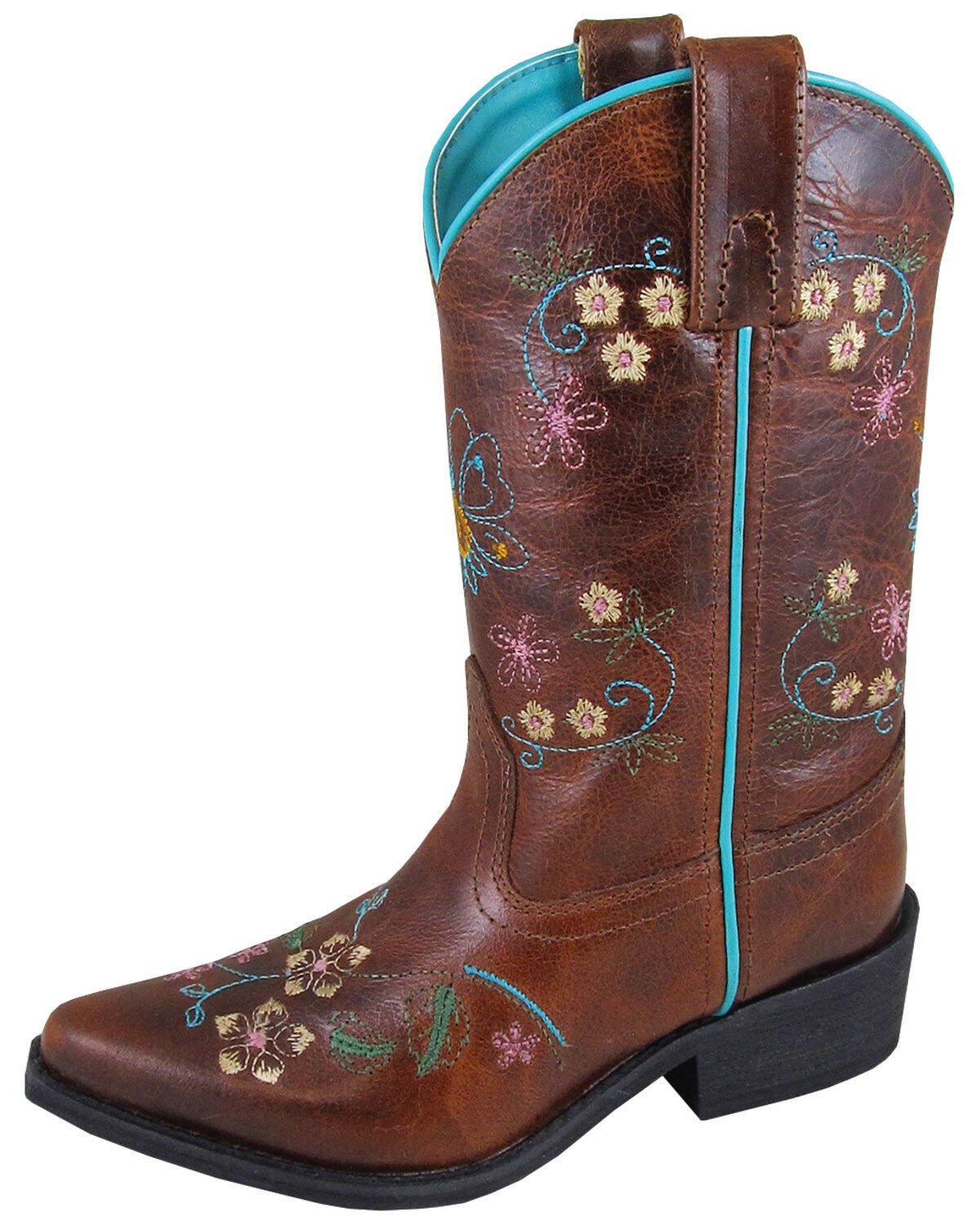 Smoky Mountain Girls' Florence Embroidered Western Boots - Snip Toe