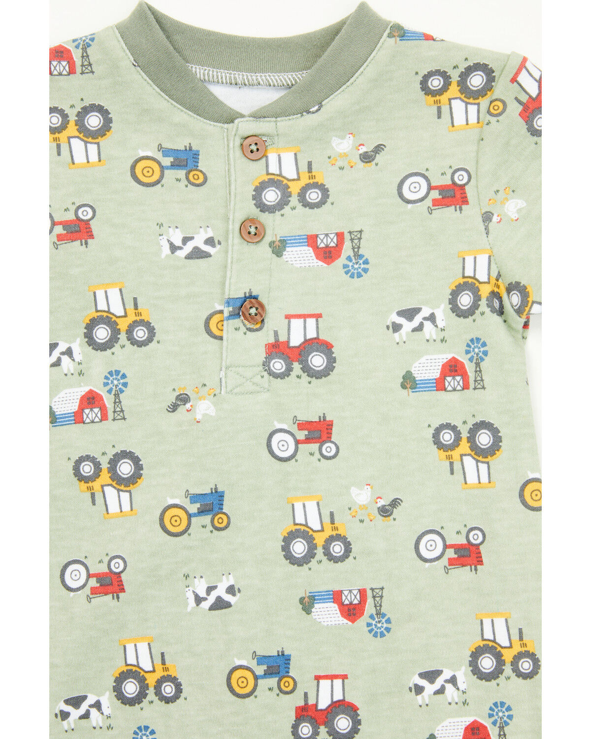 Rugged Bear Infant Boys' Farm Print Onesie