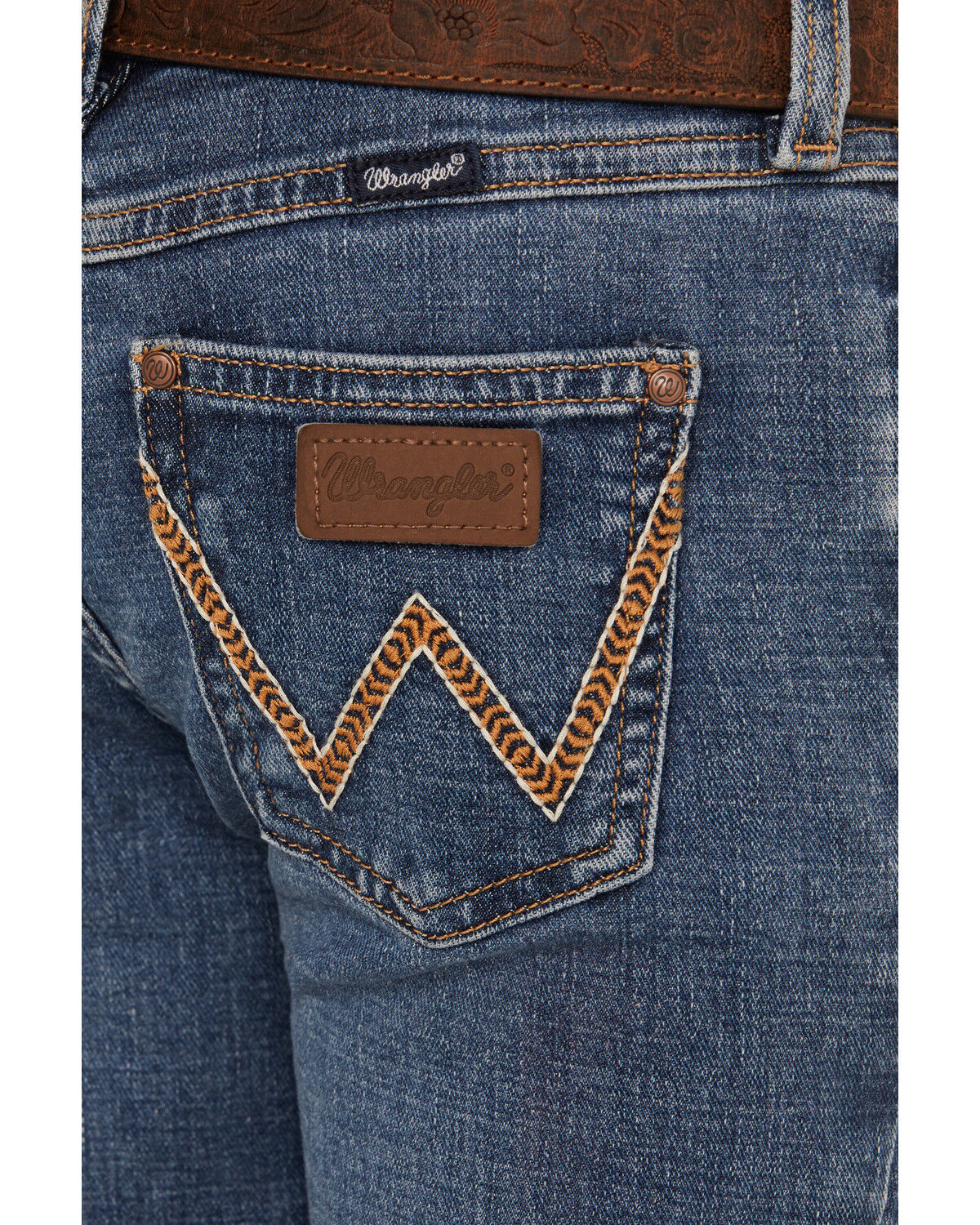 Wrangler Girls' Medium Wash Flare Denim Jeans