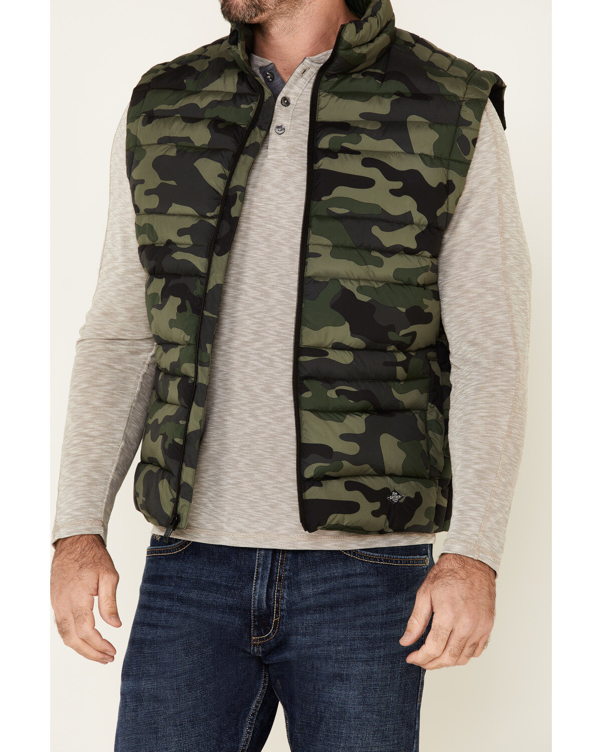 Flag & Anthem Men's Green Erieville Camo Print Puffer Vest