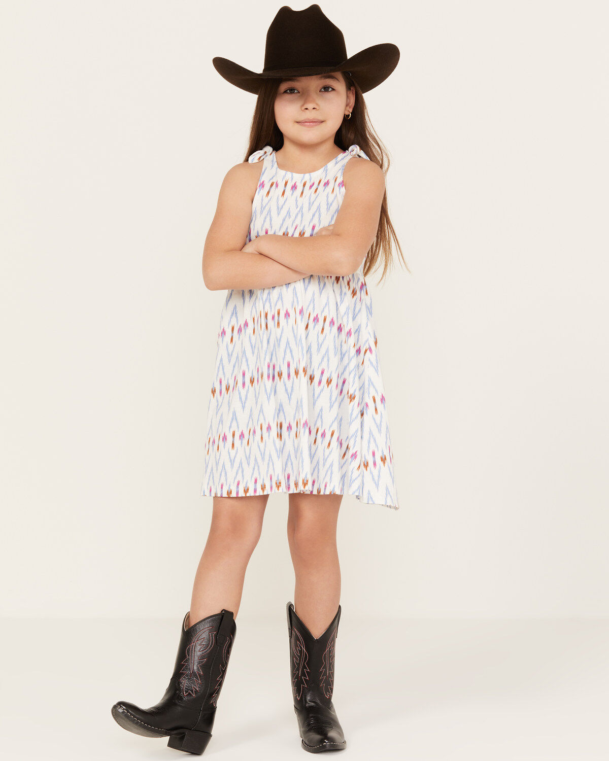 Shyanne Girls' Ikat Print Mini Dress