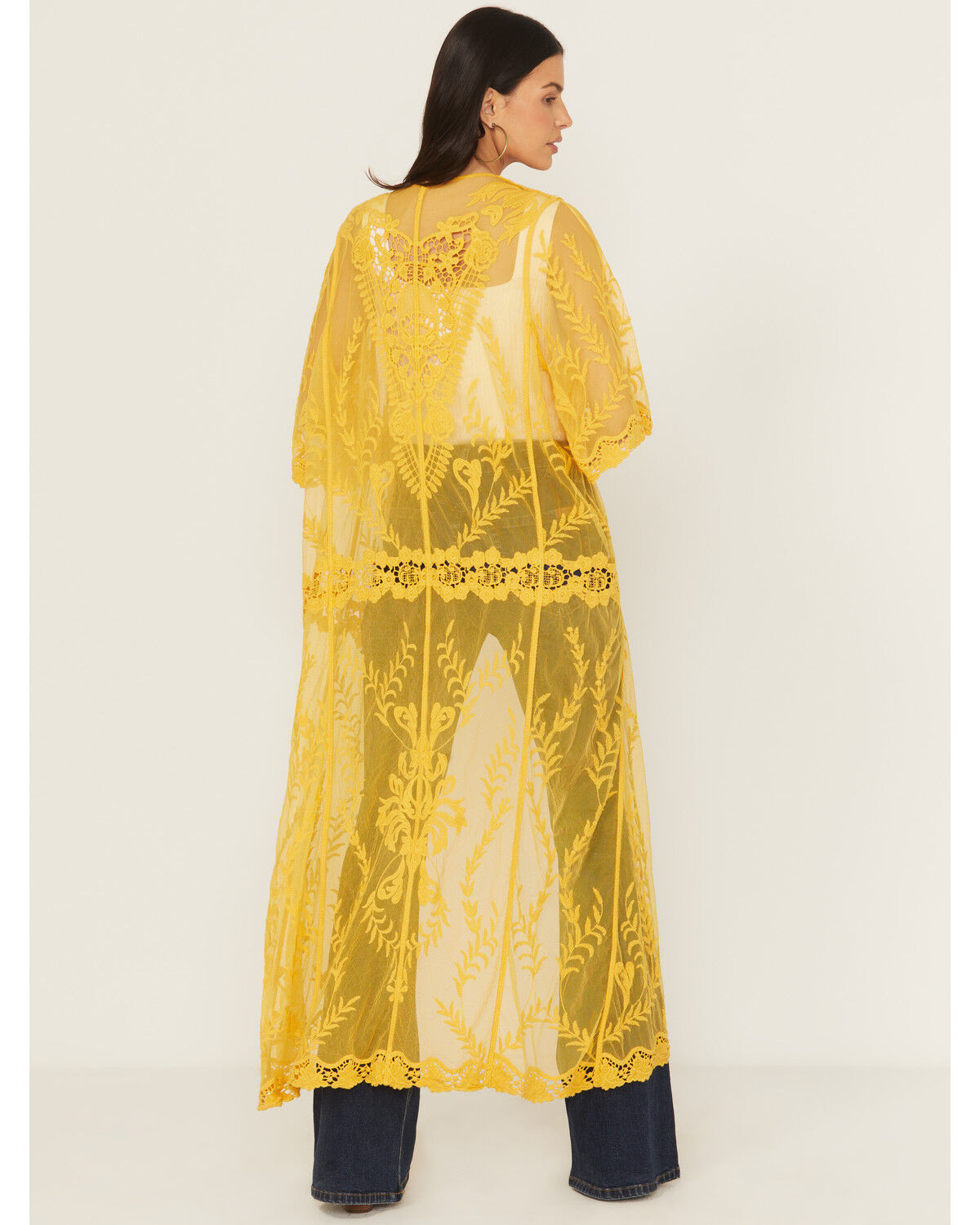 Shyanne Women's Embroidered Mesh Kimono