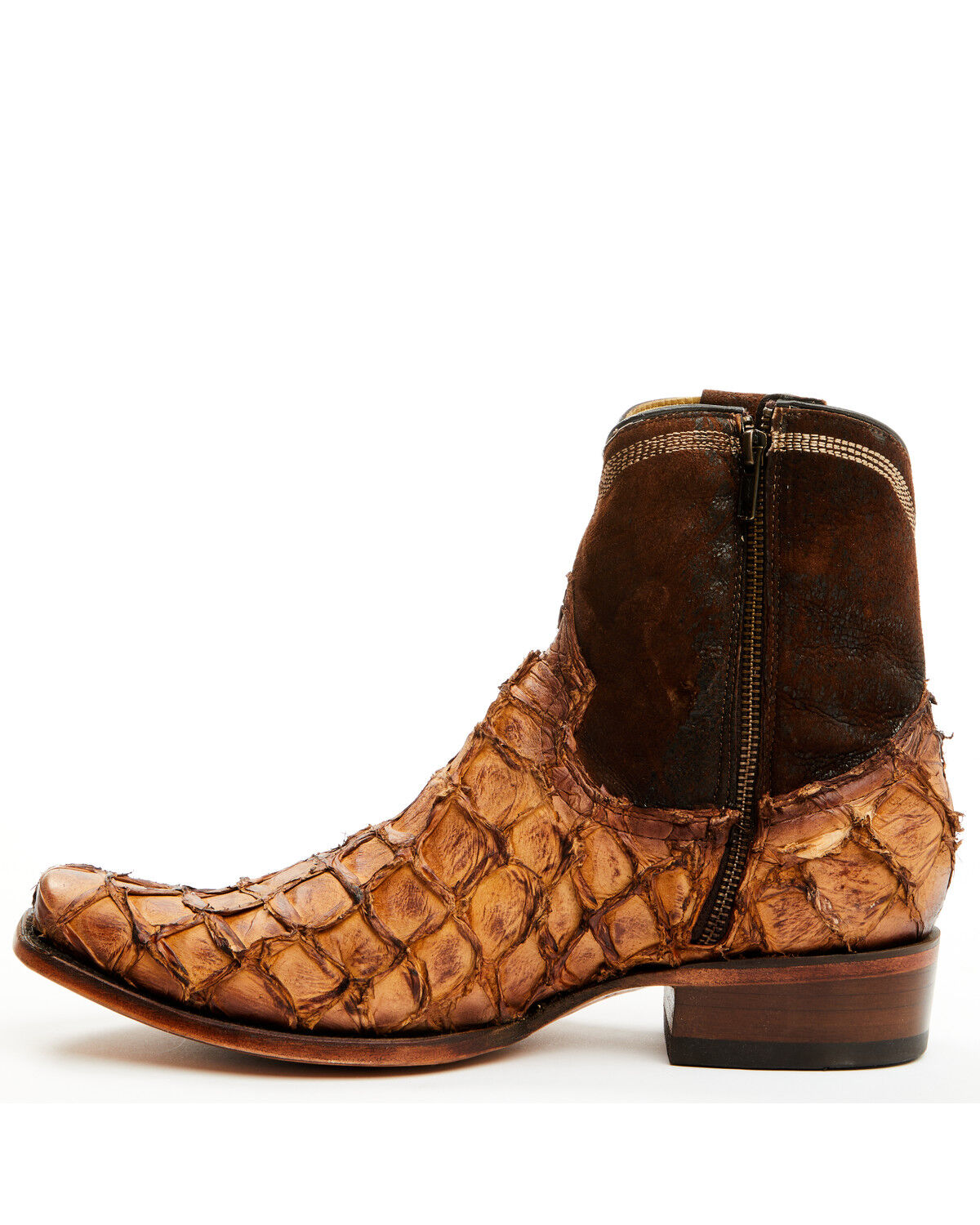 Corral Men's Exotic Pirarucu Western Ankle Boots - Snip Toe