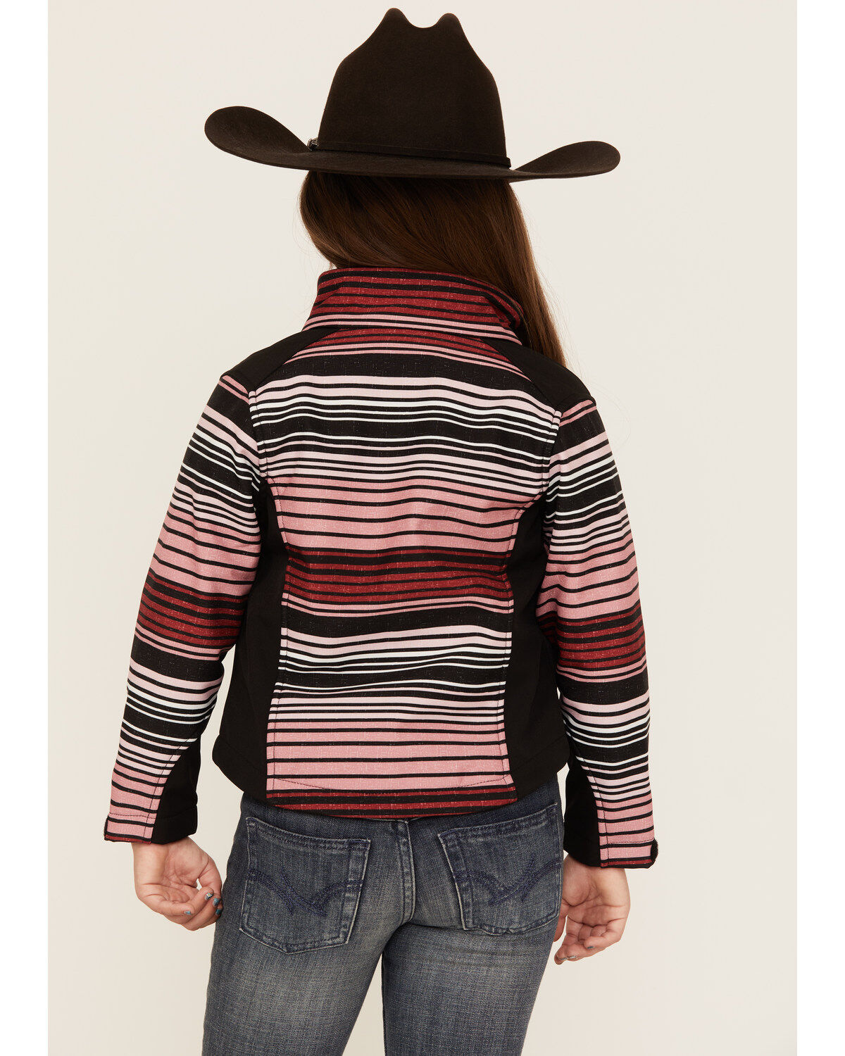 Cowgirl Hardware Girls' Desert Serape Striped Poly Shell Jacket
