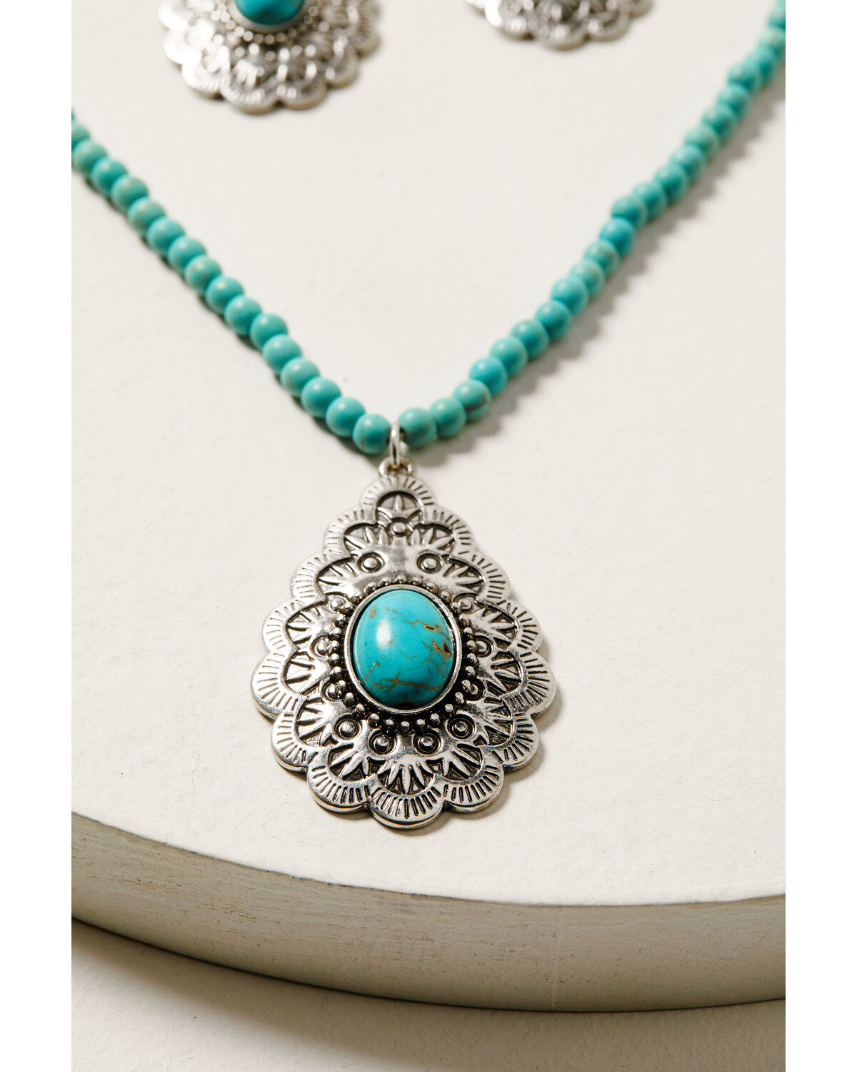 Shyanne Women's Turquoise Beaded Teardrop Jewelry Set - 2 Piece