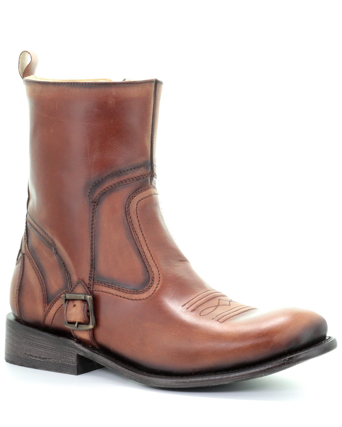 Corral Men's Cognac Strap Western Boots - Square Toe