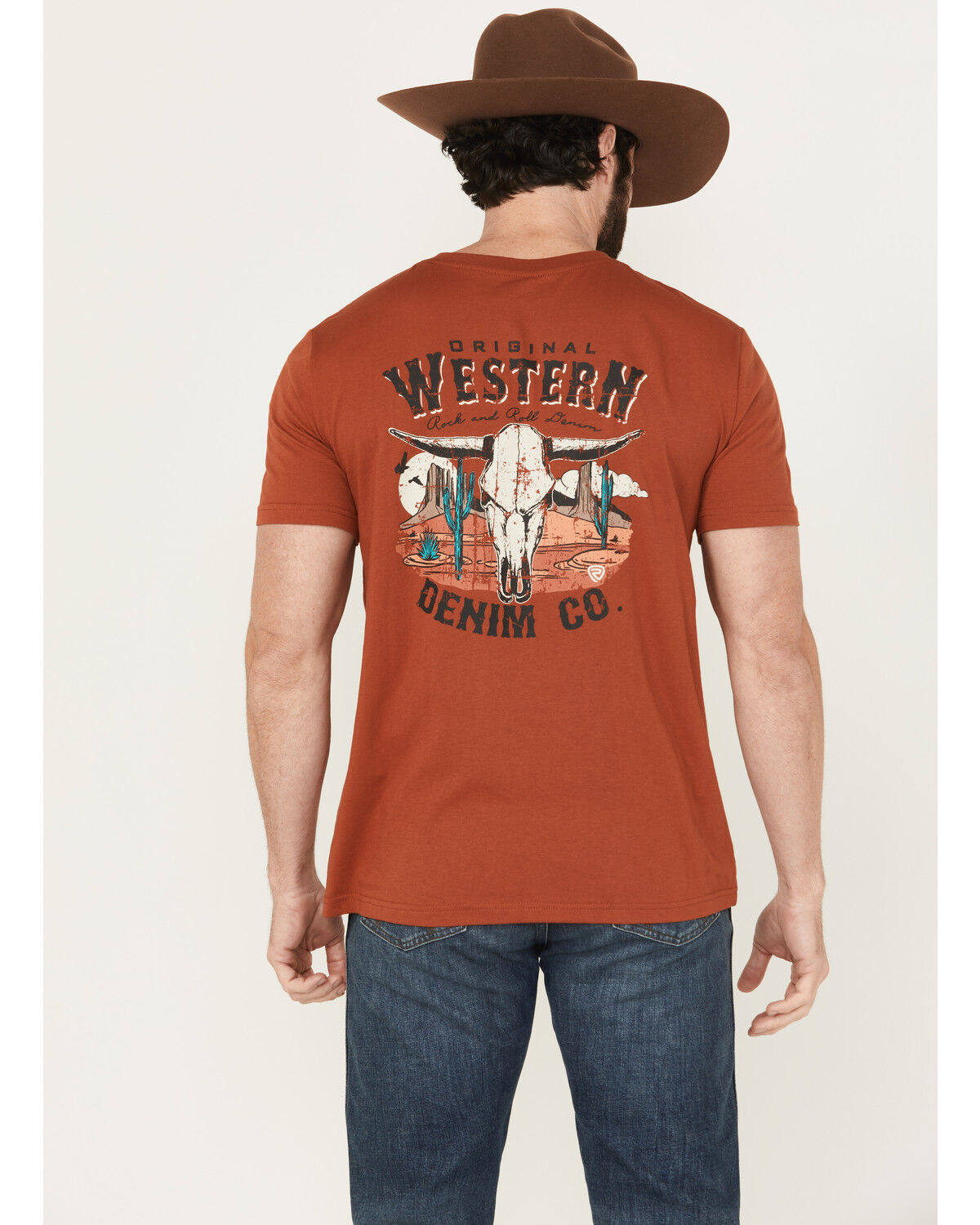 Rock & Roll Denim Men's Boot Barn Exclusive Longhorn Skull Short Sleeve Graphic T-Shirt