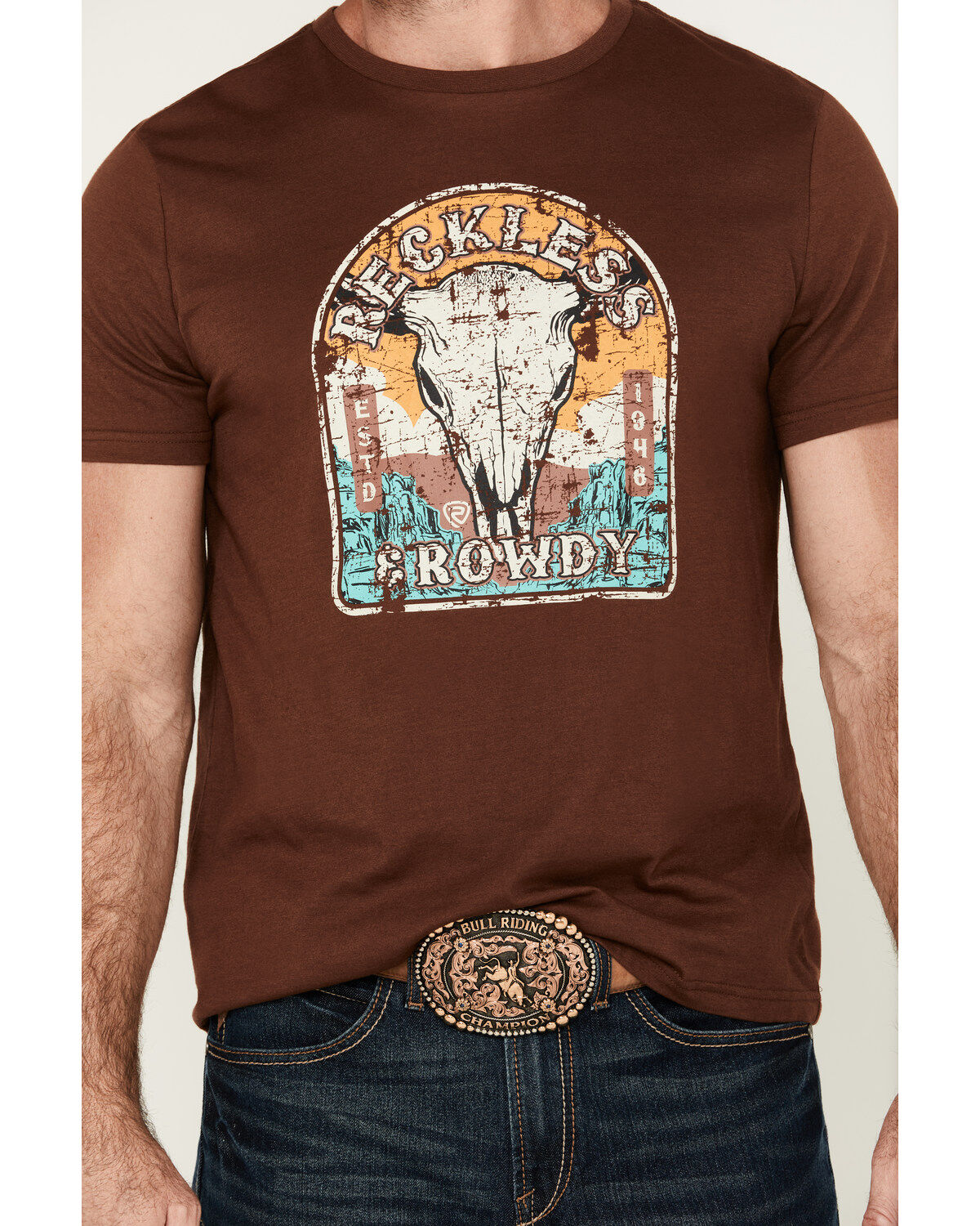 Rock & Roll Denim Men's Boot Barn Exclusive Reckless & Rowdy Short Sleeve Graphic T-Shirt