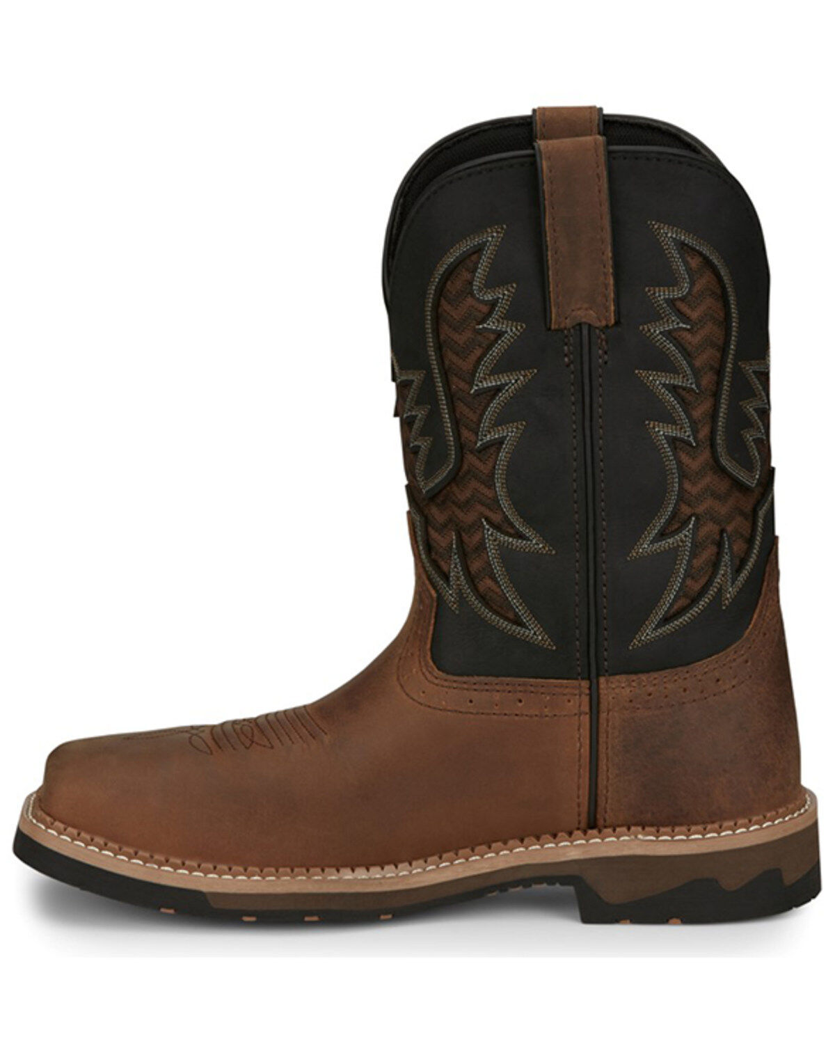 Justin Men's Stampede Bolt Pull On Western Work Boots - Nano Composite Toe