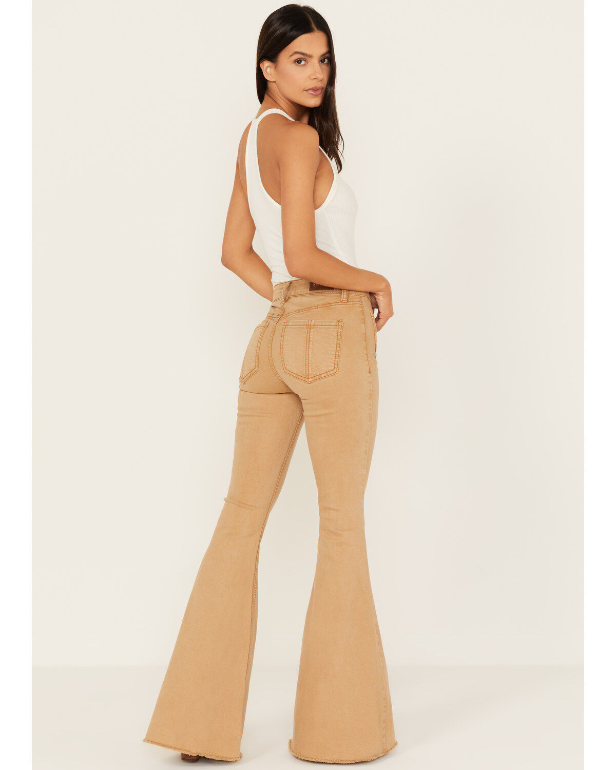 Shyanne Women's Iced Coffee High Rise Stretch Super Flare Jeans