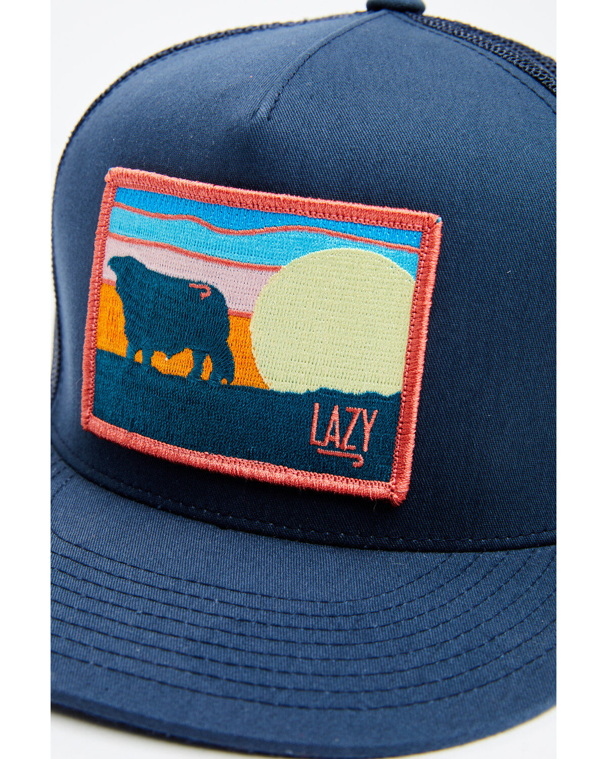 Lazy J Ranch Men's Navy Sky Logo Patch Mesh-Back Ball Cap