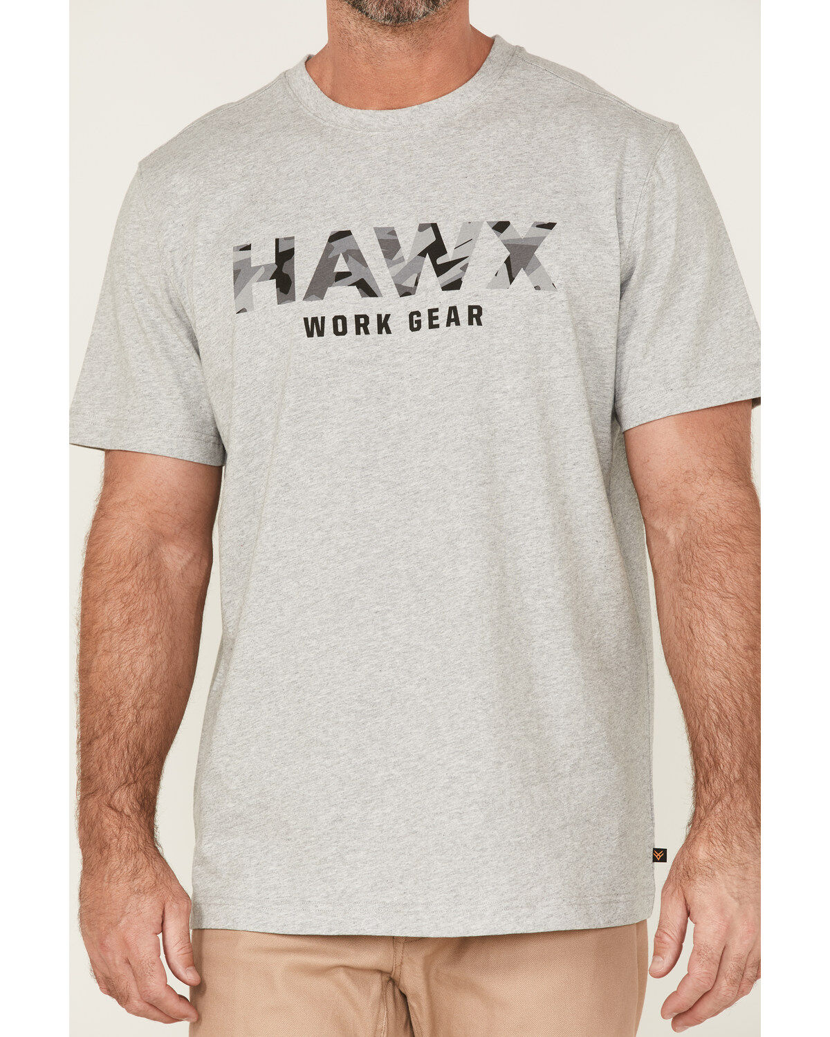 Hawx Men's Camo Logo Graphic Work T-Shirt