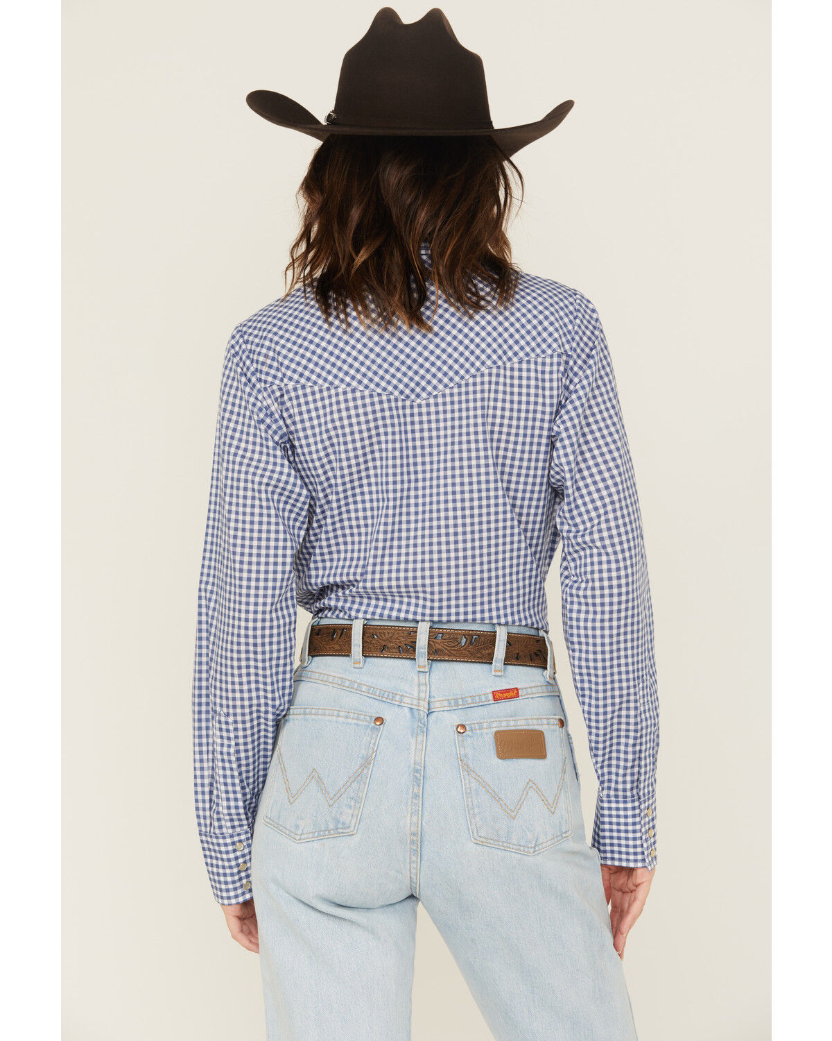 Cowboygirl by Jenna Paulette Women's Gingham Print Long Sleeve Pearl Snap Western Shirt