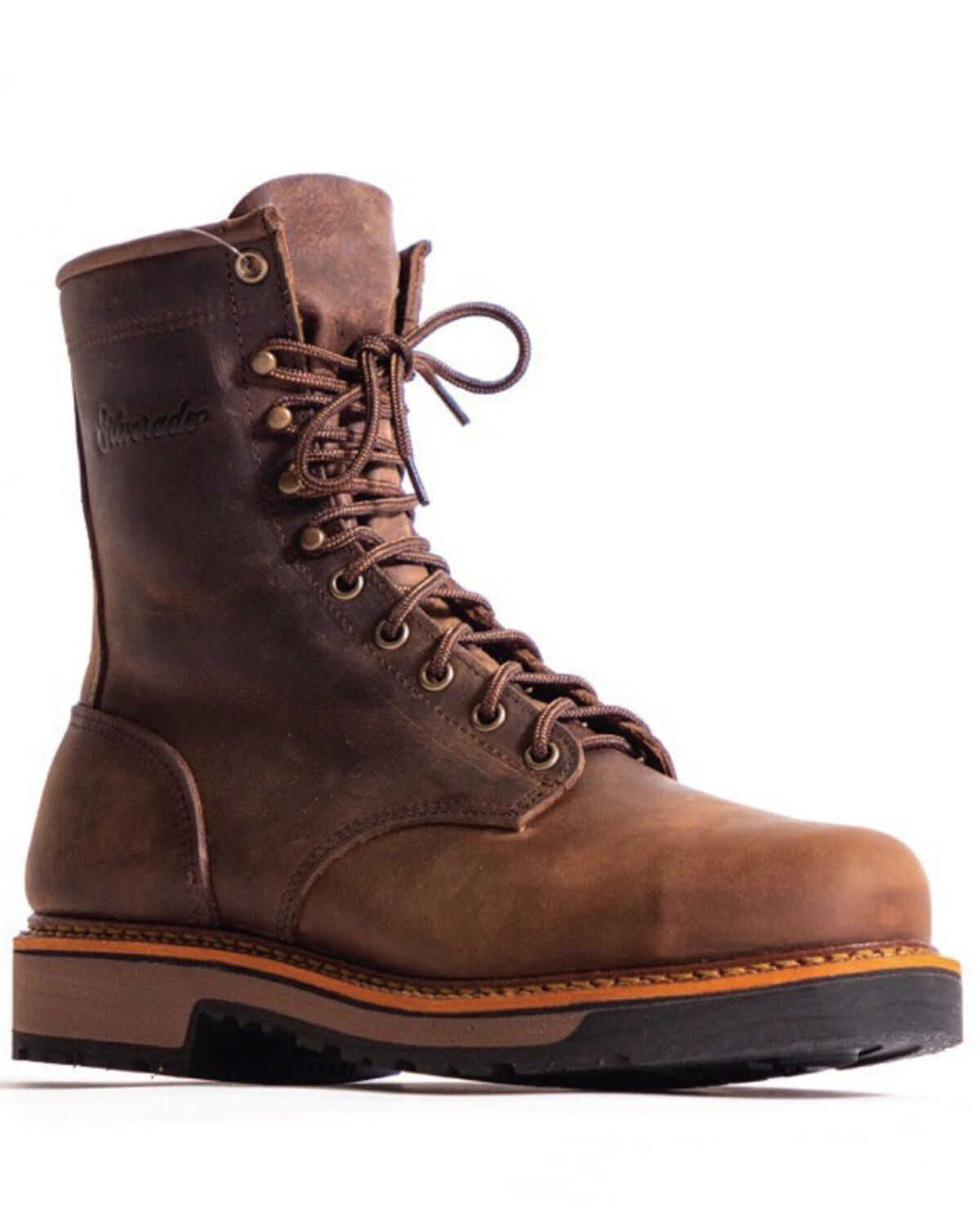 Silverado Men's Brown Lace-Up Work Boots - Steel Toe