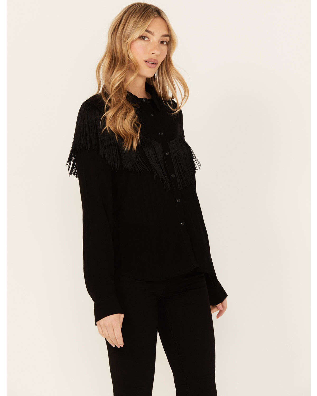 Idyllwind Women's Etta Fringe Western Yoke Long Sleeve Snap Shirt