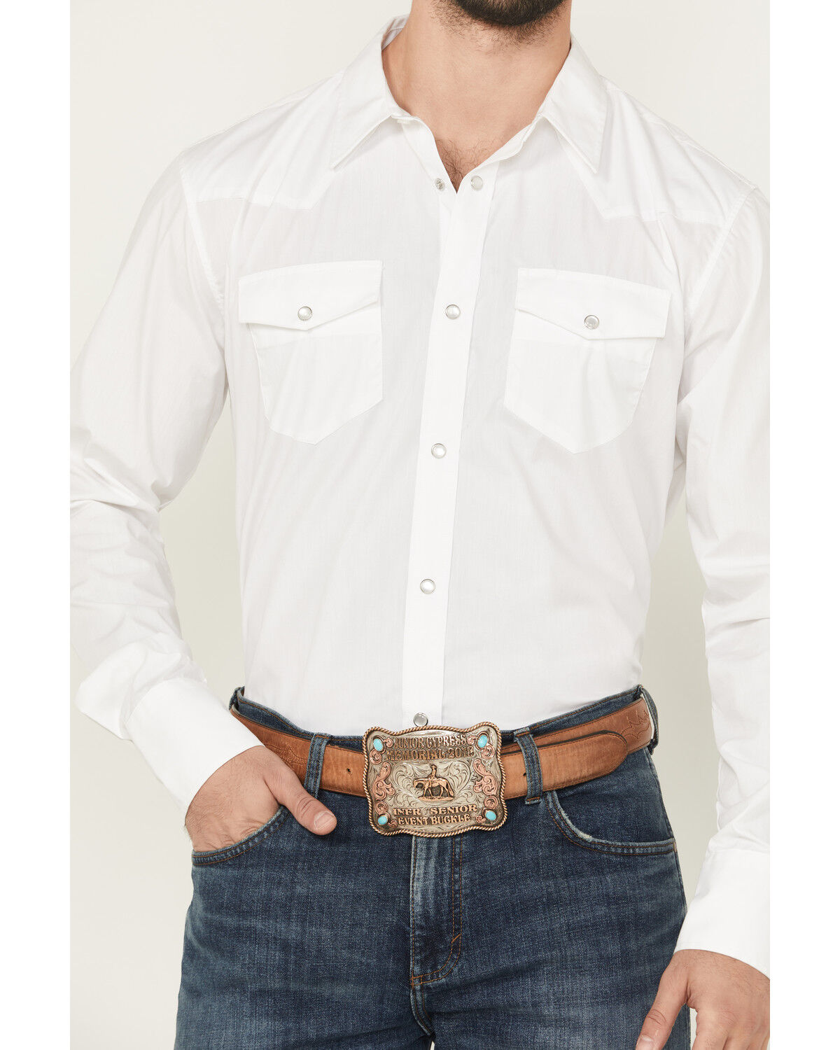 Gibson Men's Solid Long Sleeve Snap Western Shirt - Tall