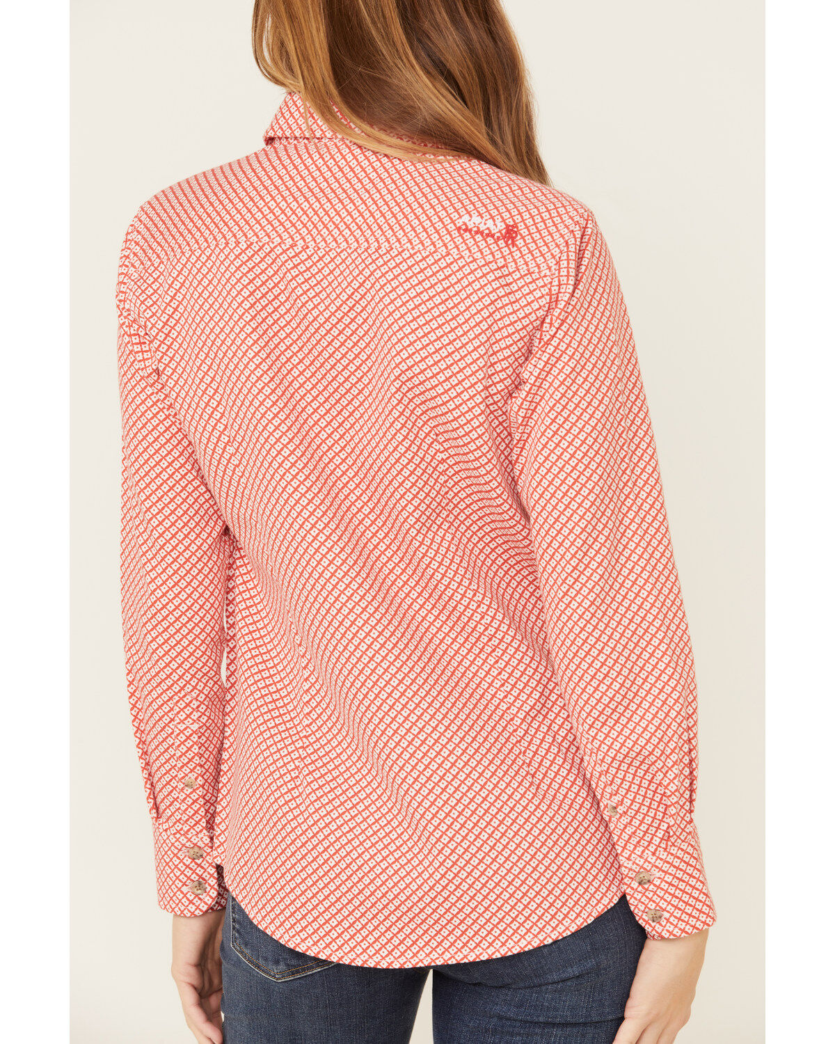 Ariat Women's Boot Barn Exclusive FR Sofia Geo Print Long Sleeve Button Down Work Shirt