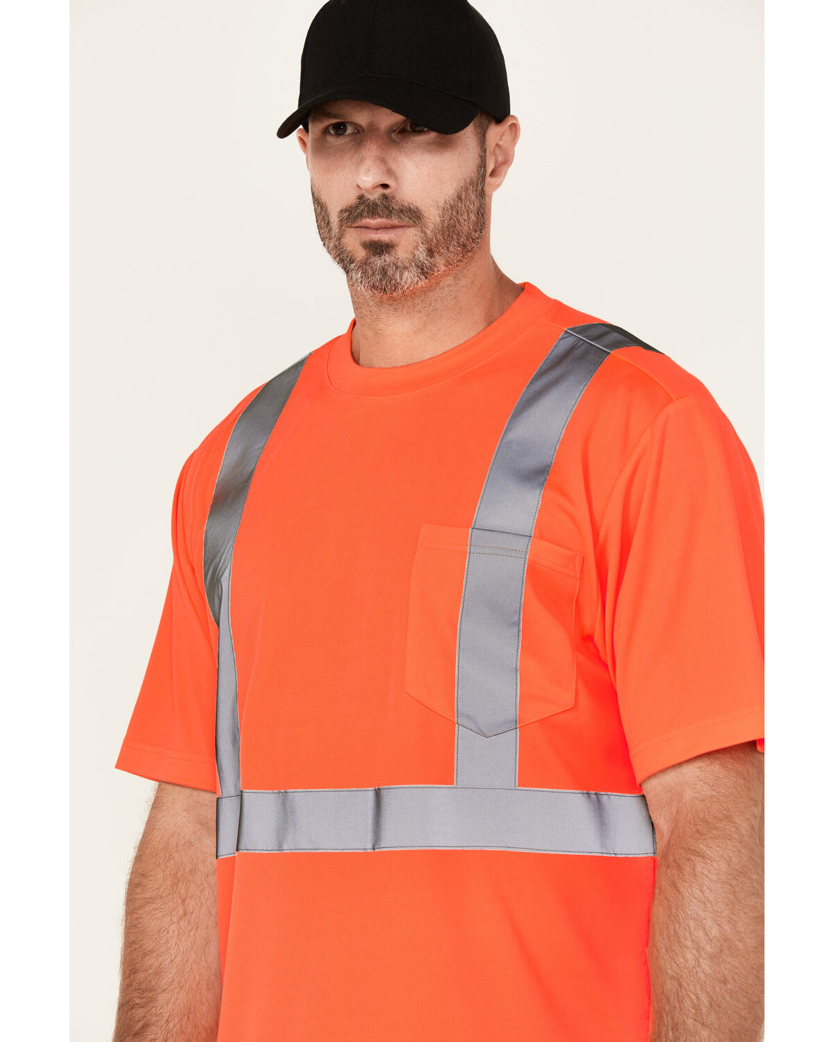 Hawx Men's Hi-Vis Reflective Short Sleeve Work T-Shirt