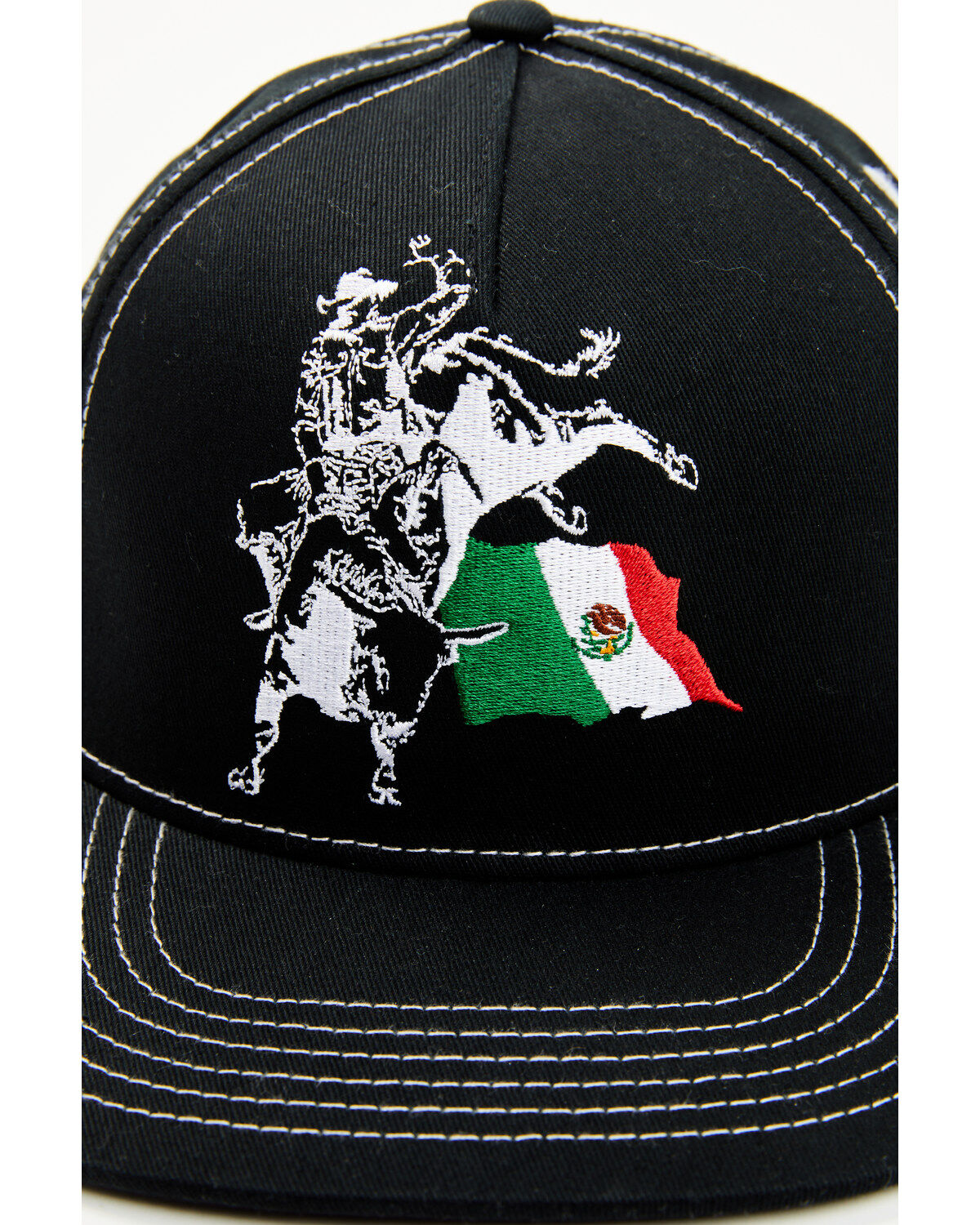 Cowboy Hardware Men's Mexico Flag Bull Rider Ball Cap