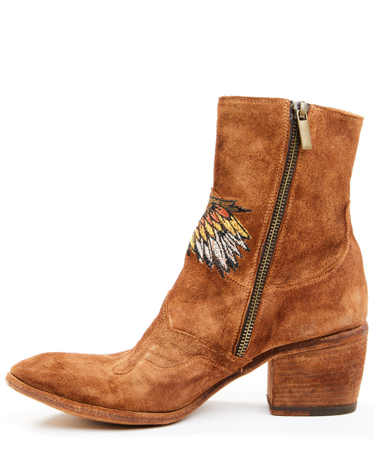 Marco Delli Women's Embroidered Eagle Fashion Booties - Round Toe