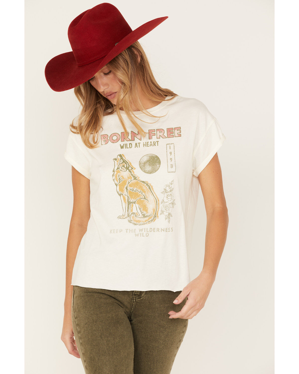 Cleo + Wolf Women's Born Free Graphic Tee