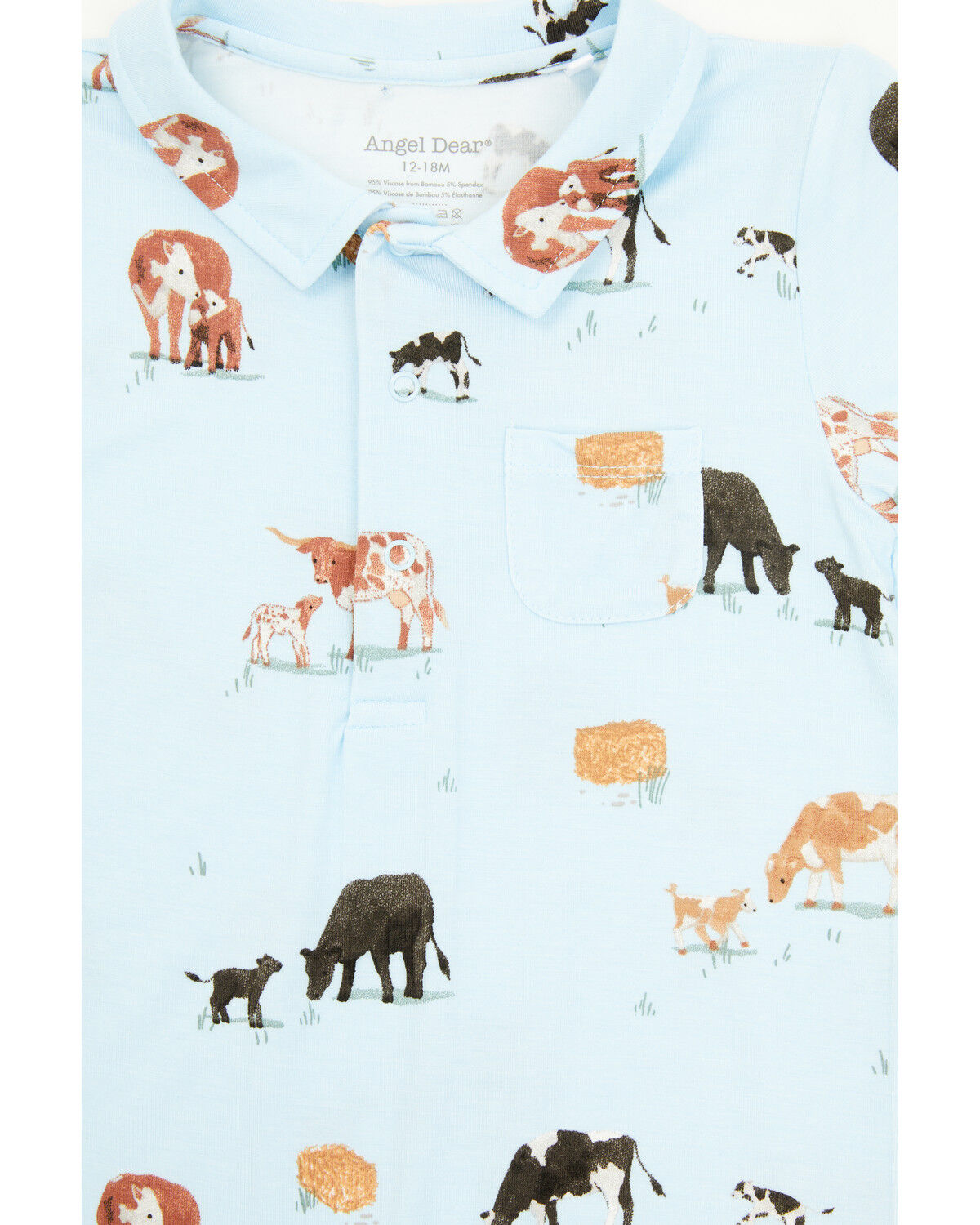 Angel Dear Infant Boys' Cow Families Short Sleeve Onesie