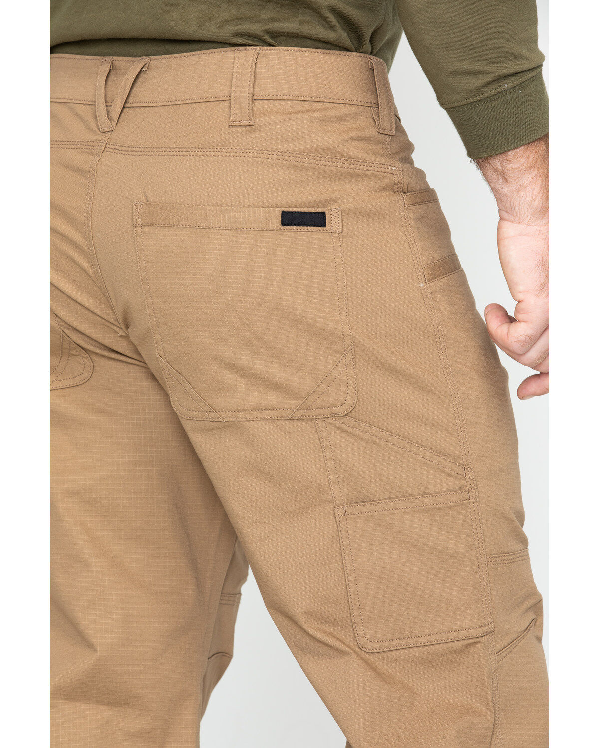 Hawx Men's Brown Stretch Ripstop Utility Work Pants - Big