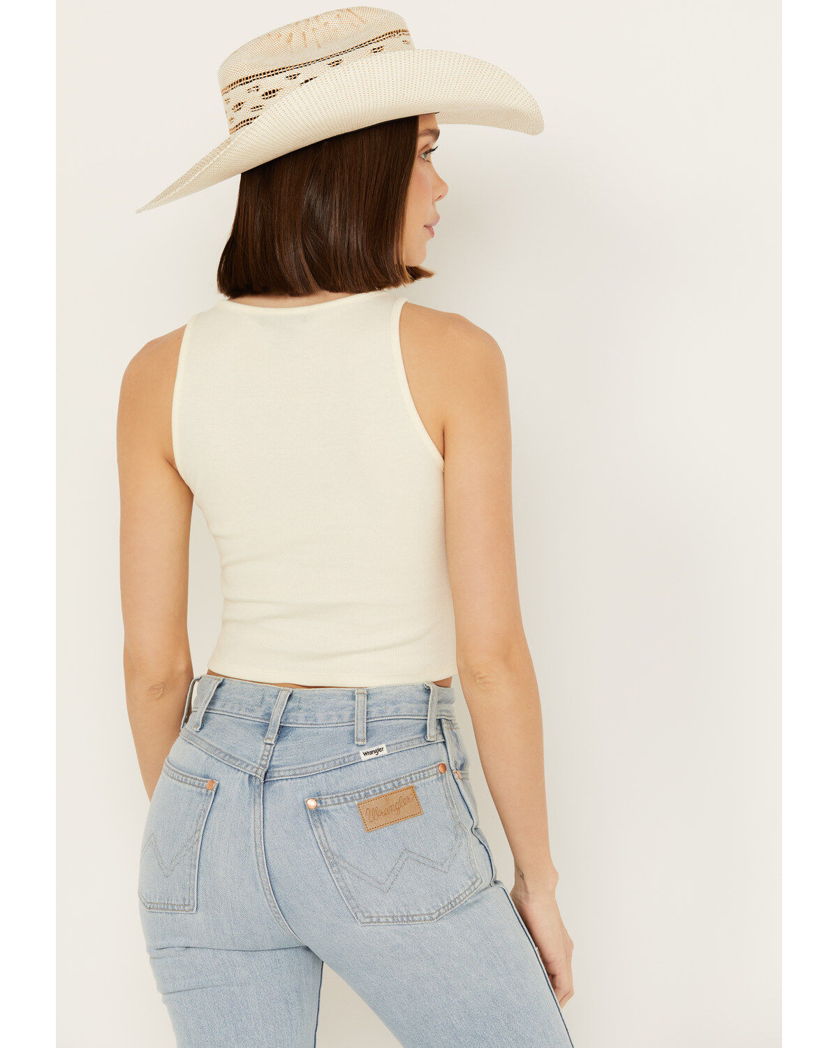 Rock & Roll Denim Women's Rib Corset Sleeveless Tank