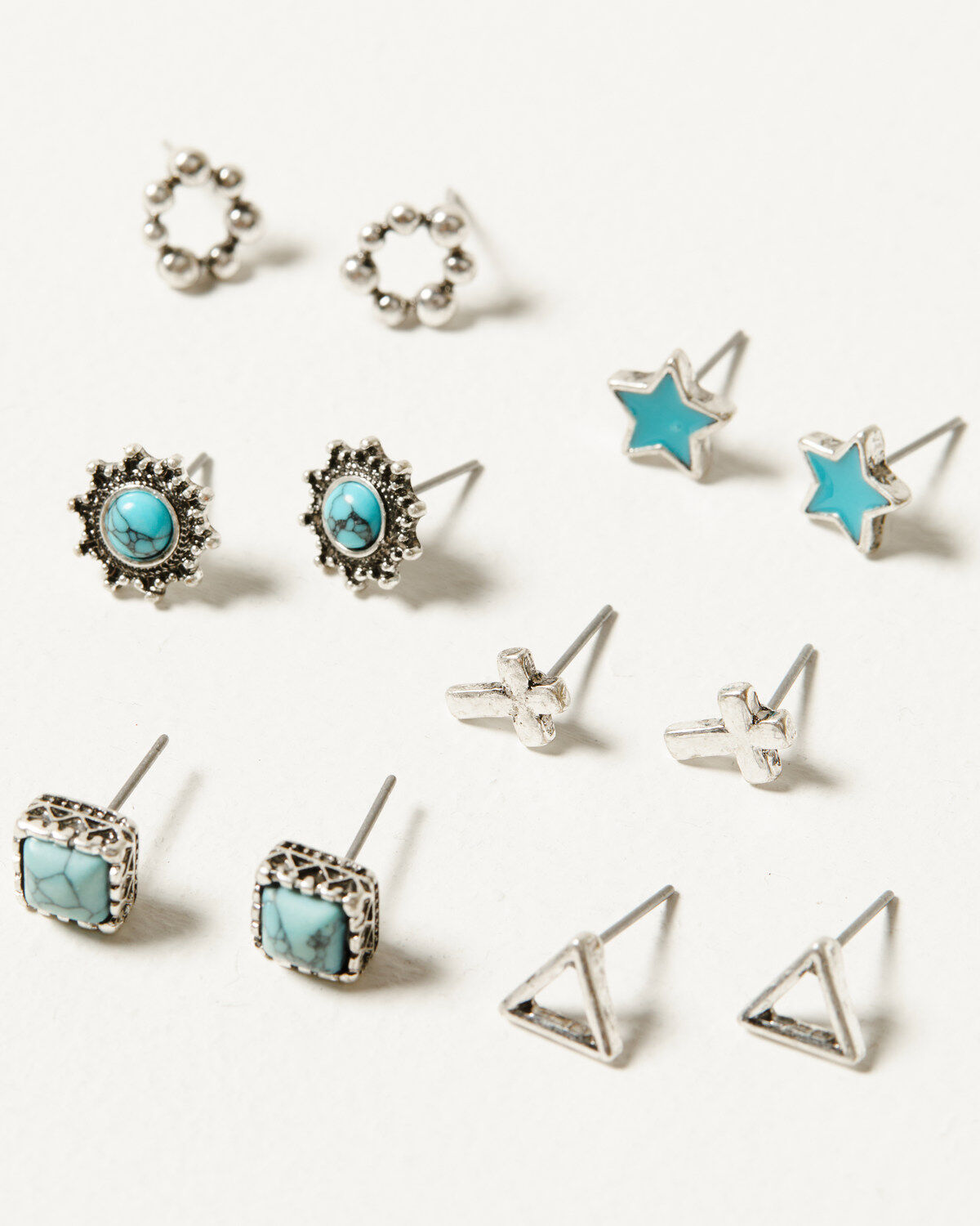 Shyanne Women's Cross Moon Star Multi Earring Set - 14 Piece