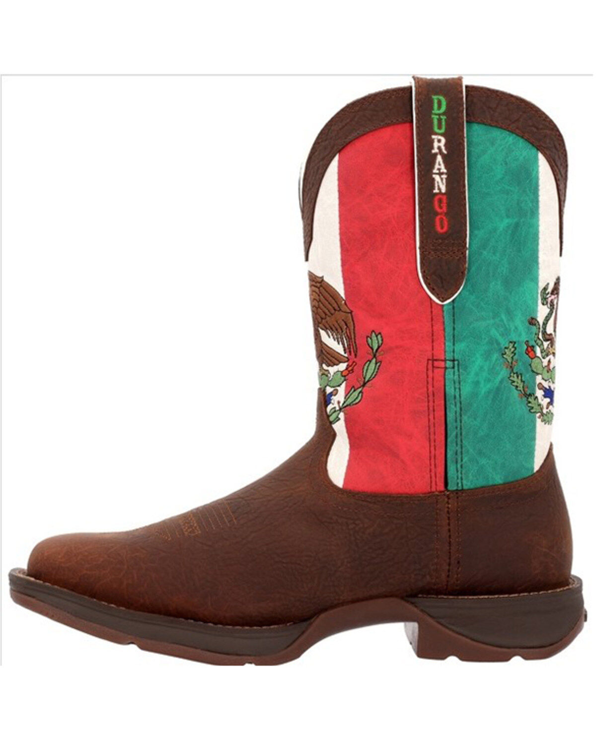 Durango Men's Rebel Mexico Flag Shaft Performance Western Boots - Broad Square Toe