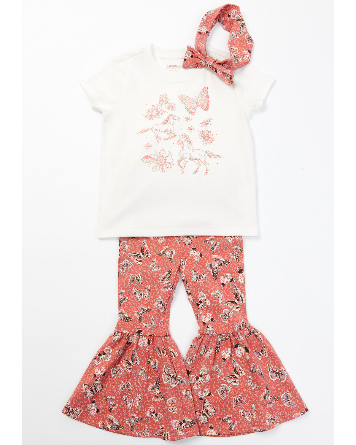 Shyanne Toddler Girls' Horse and Flower Pant Set - 3 Pieces