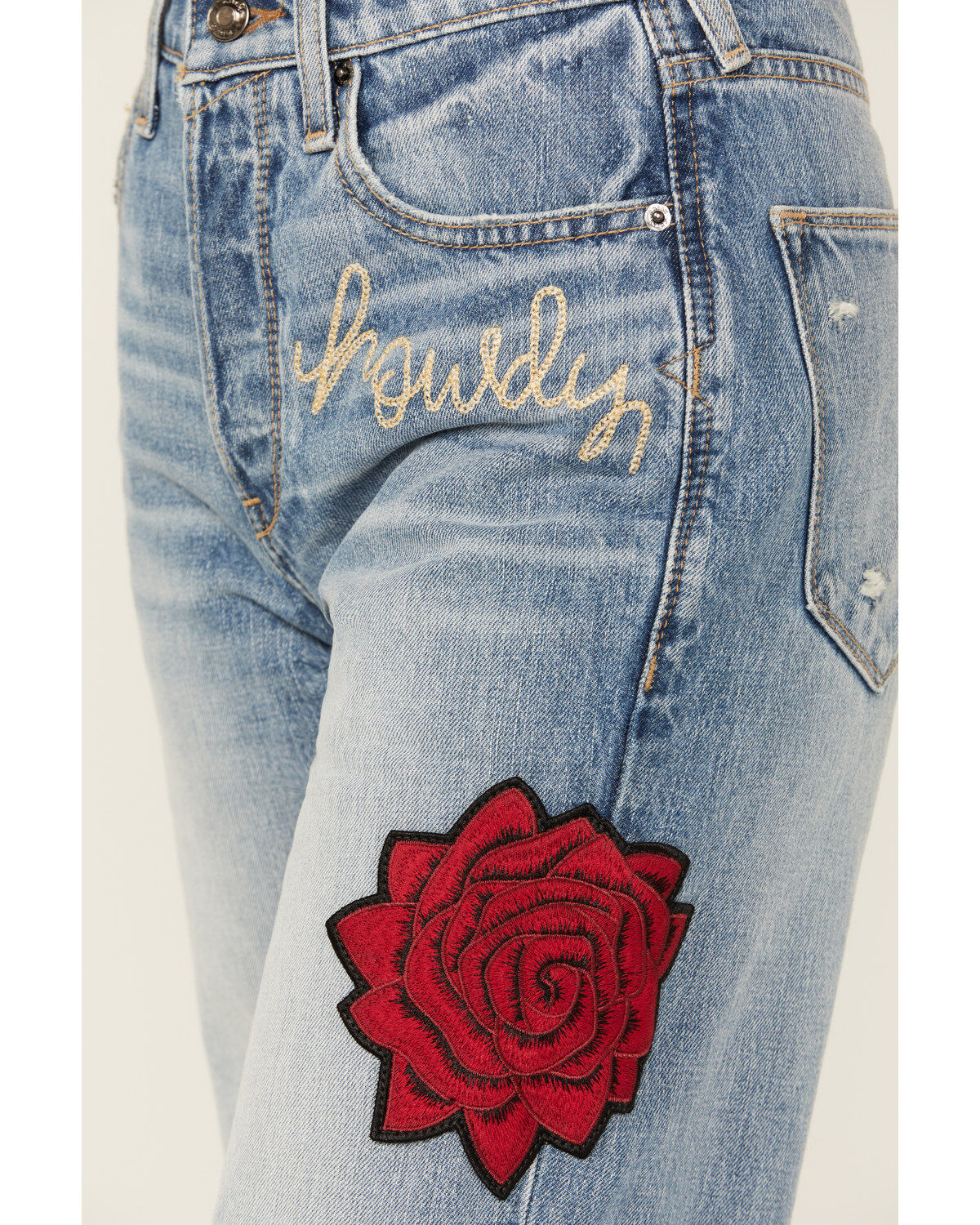 Ariat Women's Dominca Medium Wash Rodeo Quincy High Rise Tomboy Relaxed Straight Jeans
