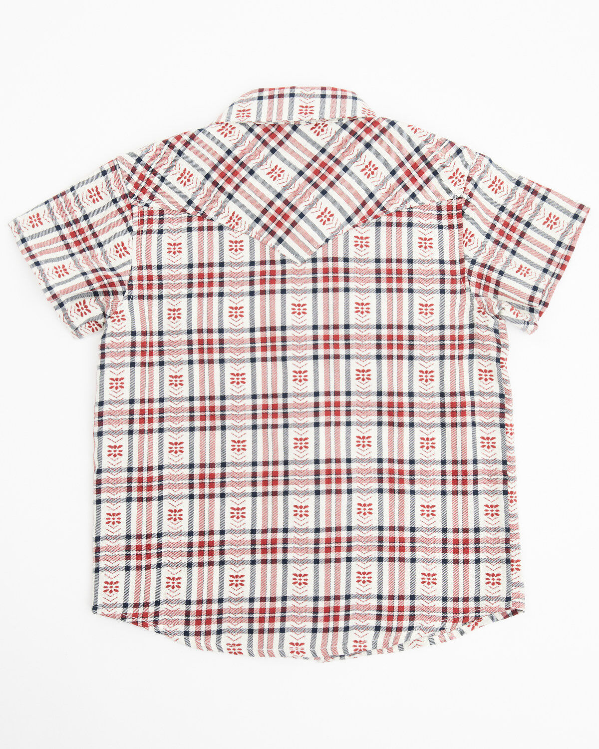 Shyanne Toddler Girls' Plaid Print Short Sleeve Pearl Snap Western Shirt