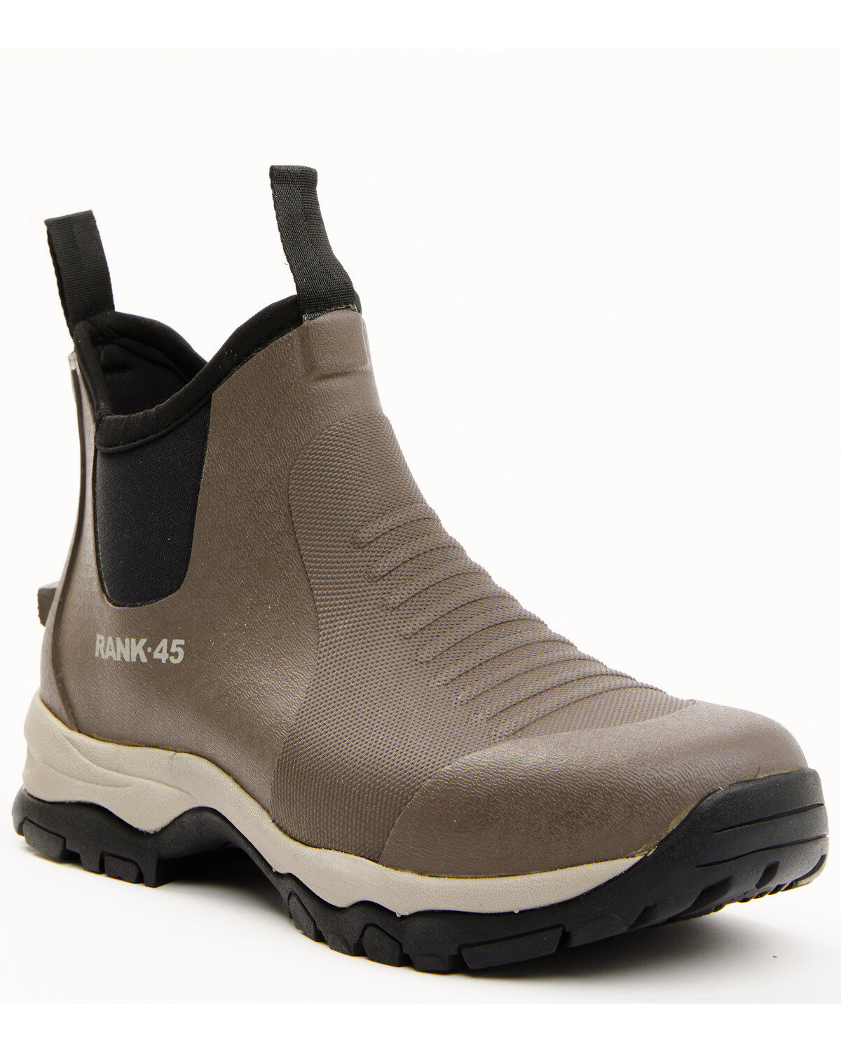 RANK 45® Men's 6.5" Rubber Ankle Boots - Round Toe