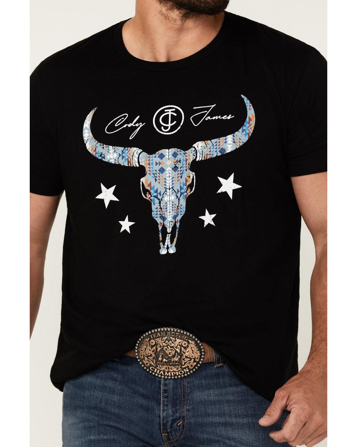 Cody James Men's Navajo Steerhead Logo Short Sleeve Graphic T-Shirt