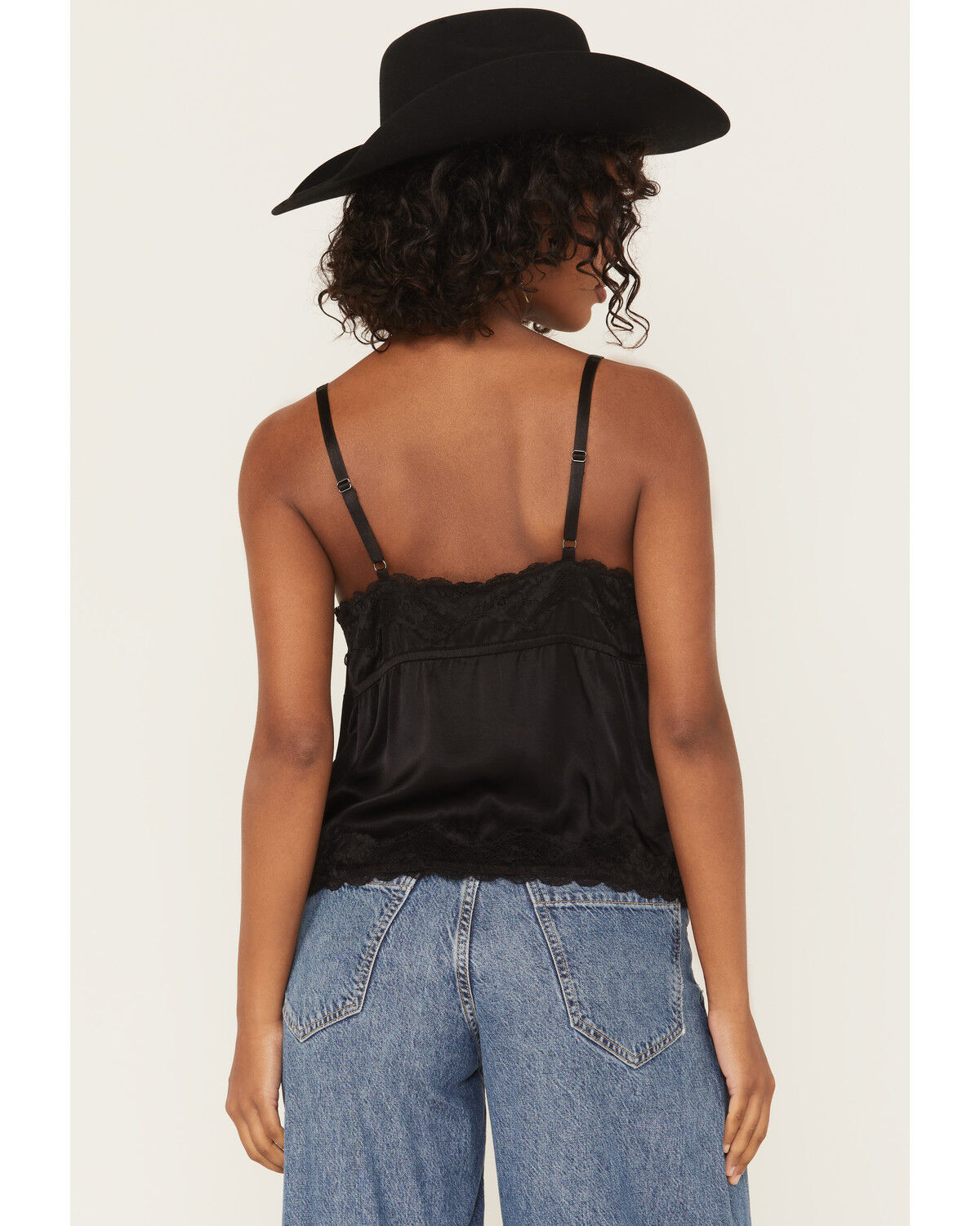 Shyanne Women's Lace Trim Satin Cami