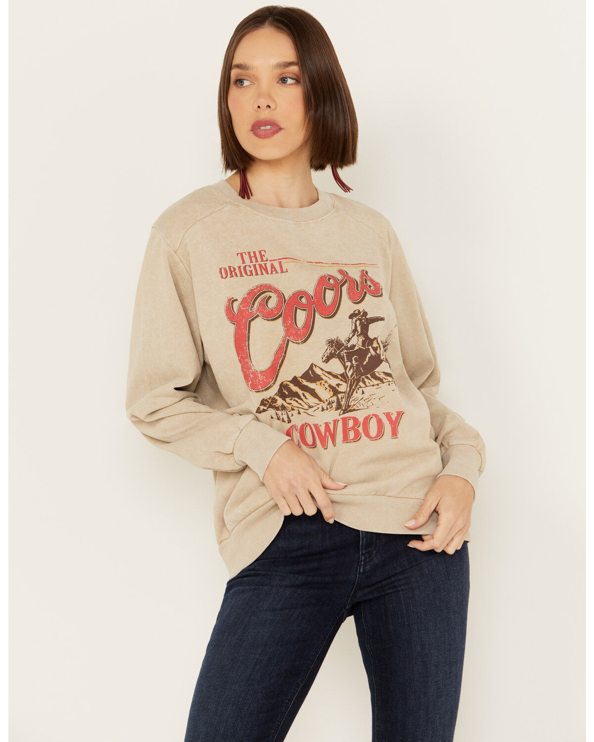 Coors Women's OG Coors Cowboy Graphic Crewneck Sweatshirt