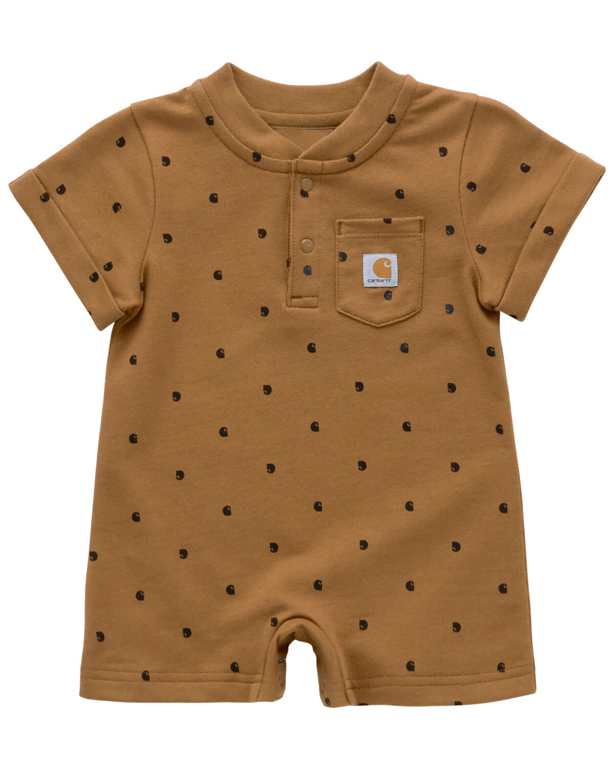 Carhartt Infant Boys' Logo Short Sleeve Snap Onesie