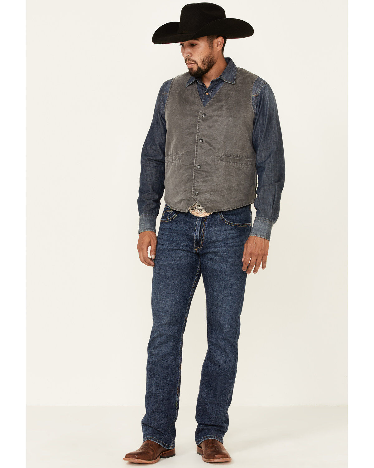 Outback Trading Co. Men's Iron Gray Sebastian Snap-Front Vest