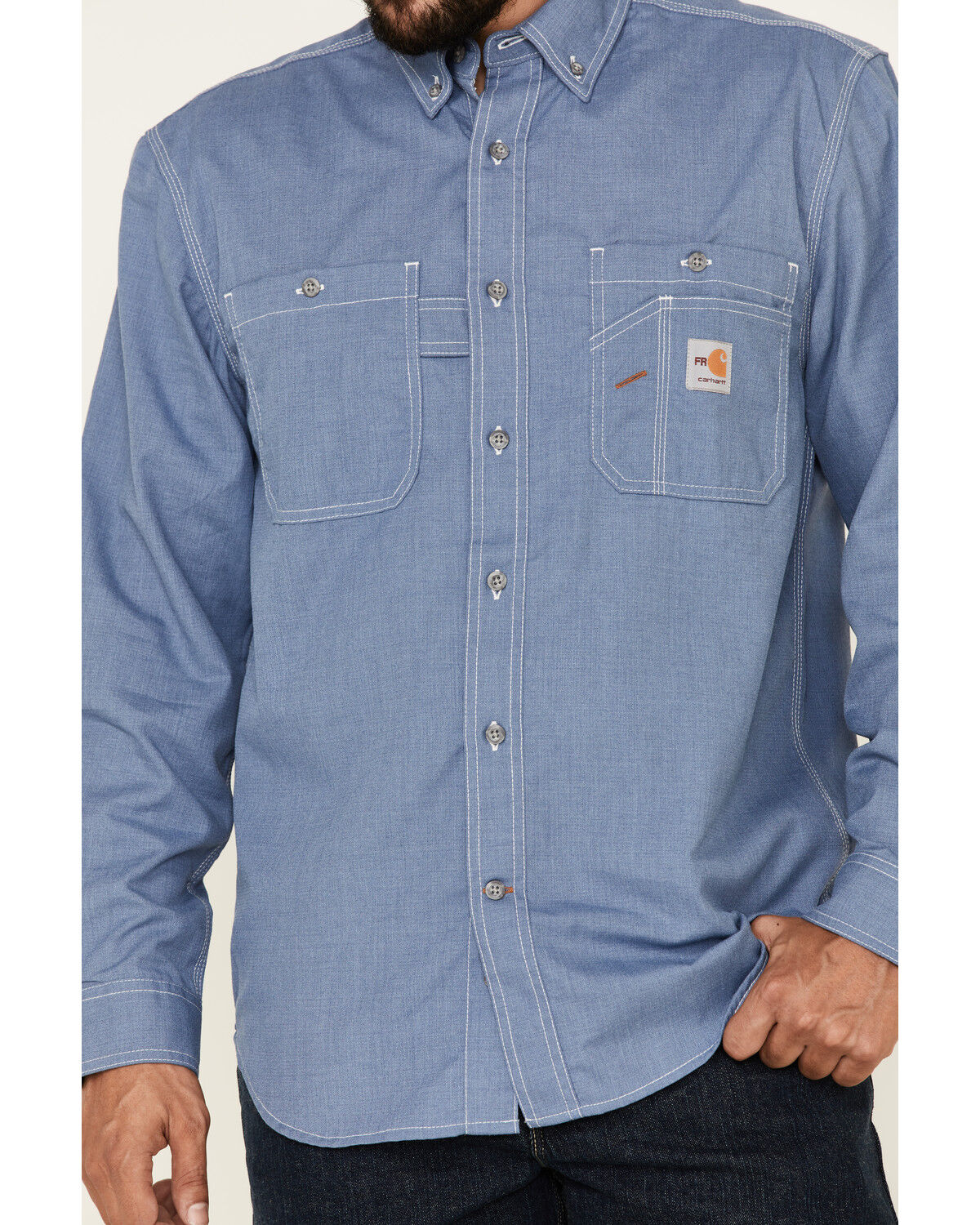 Carhartt Men's FR Force Lightweight Performance Woven Long Sleeve Work Shirt - Big