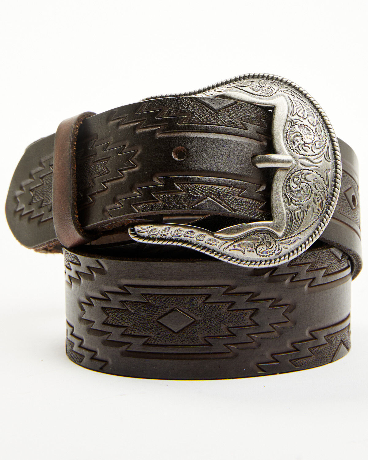 RANK 45® Men's Slade Southwestern Embossed Leather Belt